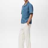 Mango shirt chambreh in Indigo - D2