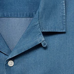 Mango shirt chambreh in Indigo - D8