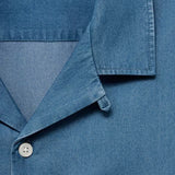 Mango shirt chambreh in Indigo - D8