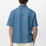 Mango shirt chambreh in Indigo - R
