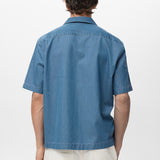 Mango shirt chambreh in Indigo - R