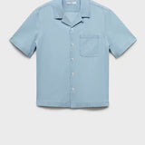 Mango shirt chambreh in Light Denim - B