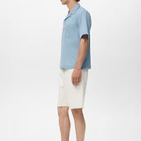 Mango shirt chambreh in Light Denim - D2