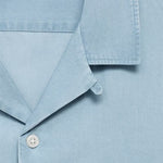 Mango shirt chambreh in Light Denim - D8