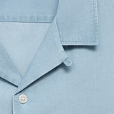 Mango shirt chambreh in Light Denim - D8