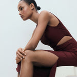 Mango dress olimpio in Garnet - D2