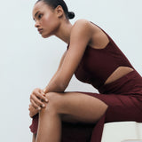 Mango dress olimpio in Garnet - D2