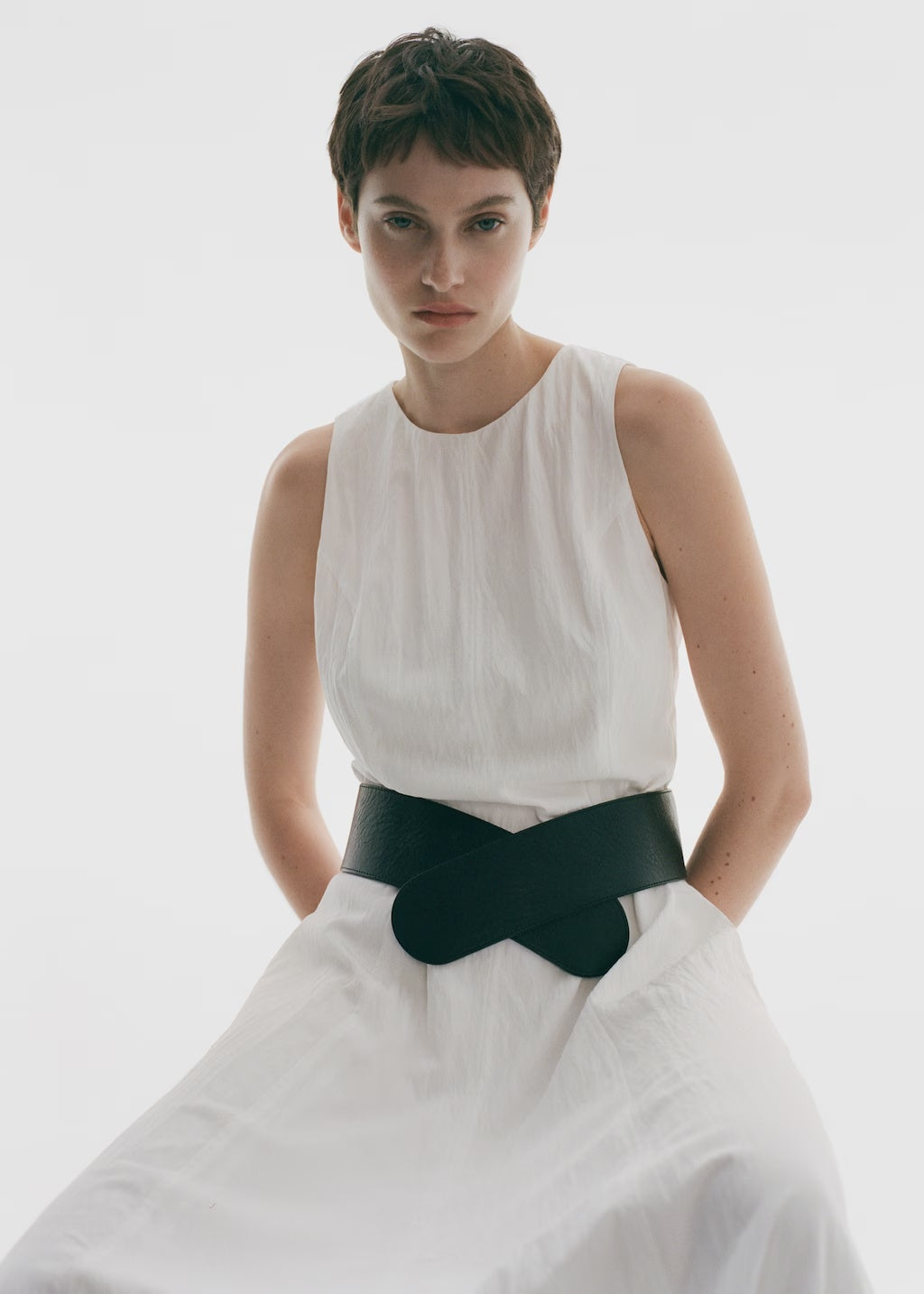 Mango dress pumpkin in White - D6