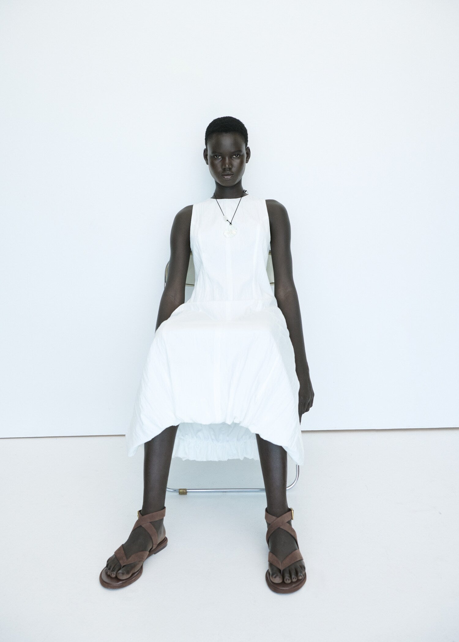 Mango dress pumpkin in White - D7