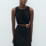 Mango dress pumpkin in Black