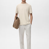 Mango t-shirt algarvet in Ice - 99999999_01