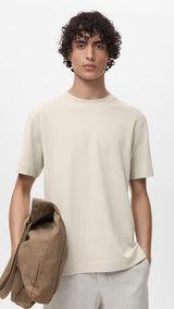 Mango t-shirt algarvet in Ice