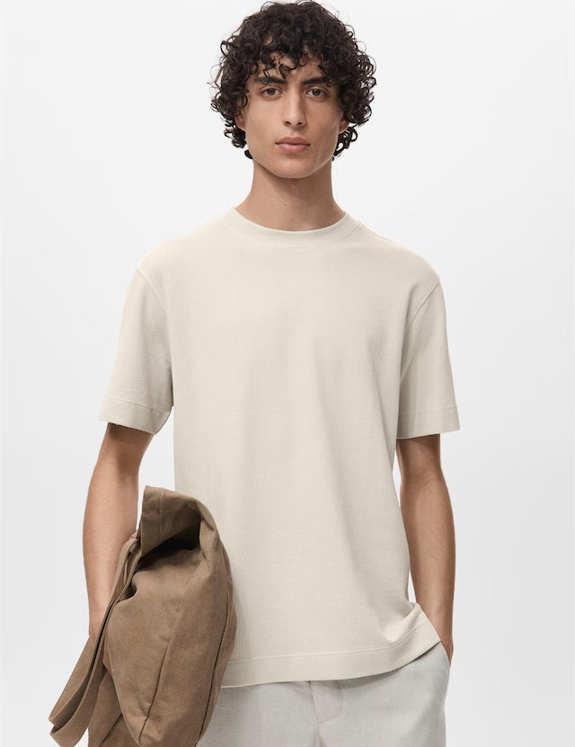 Mango t-shirt algarvet in Ice