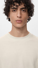 Mango t-shirt algarvet in Ice - D1