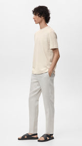 Mango t-shirt algarvet in Ice - D2
