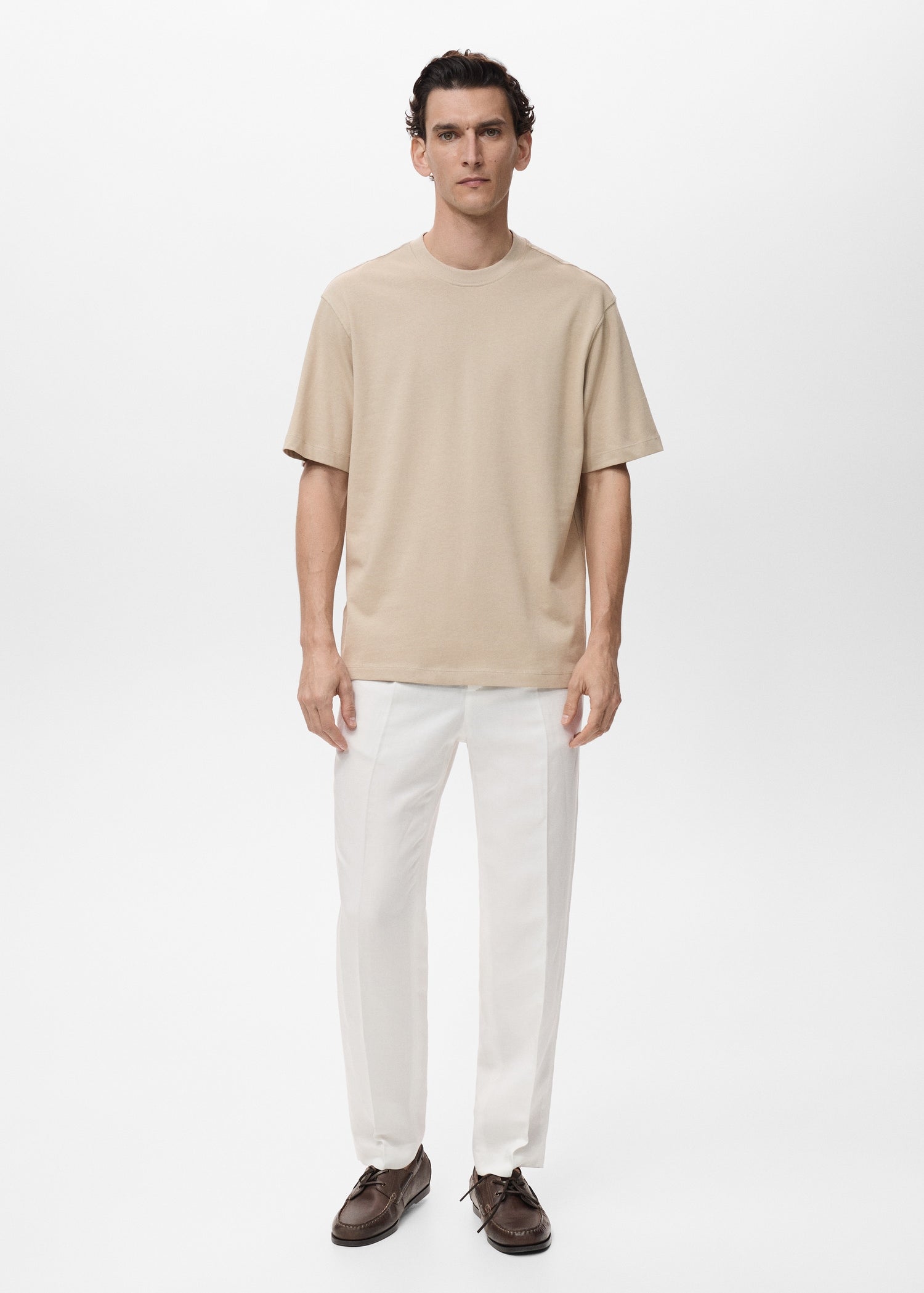 Mango t-shirt anouk in Raw - 99999999_01