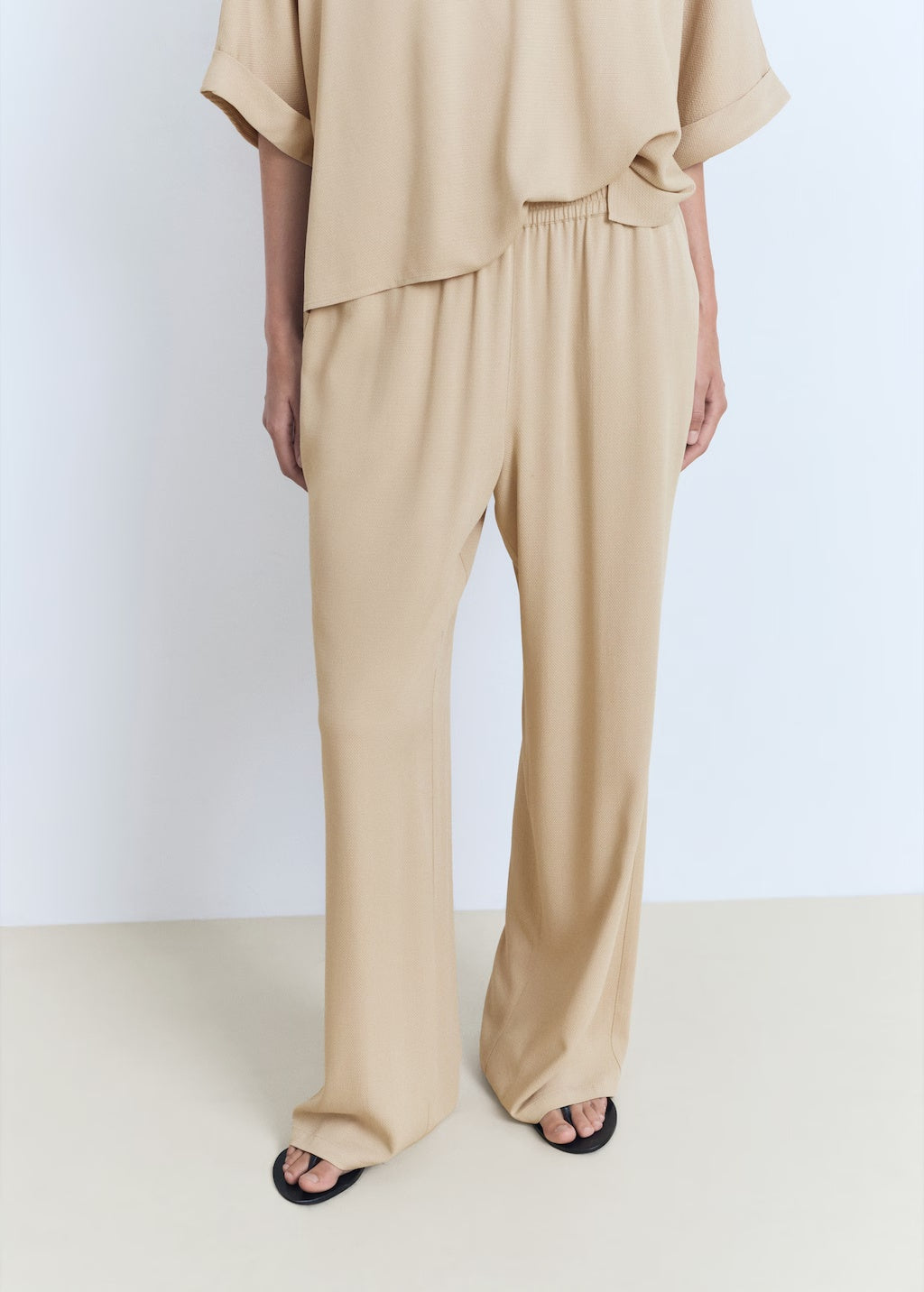 Mango trousers vivie in Beige