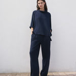 Mango trousers vivie in Navy - 99999999_01