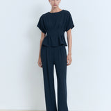 Mango trousers peplum in Navy - 99999999_01