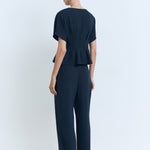 Mango trousers peplum in Navy - R