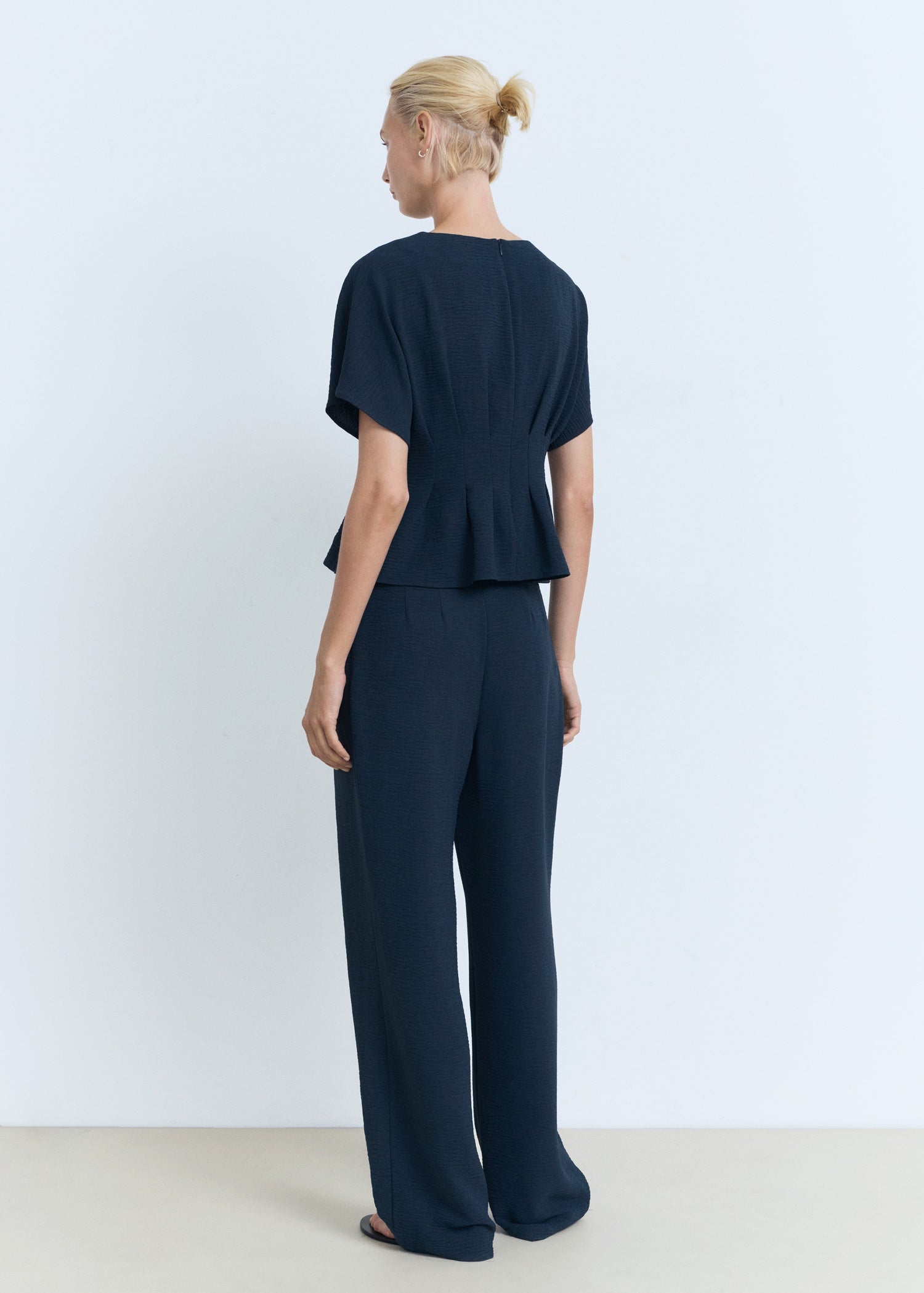Mango trousers peplum in Navy - R