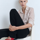 Mango trousers peplum in Black - D2