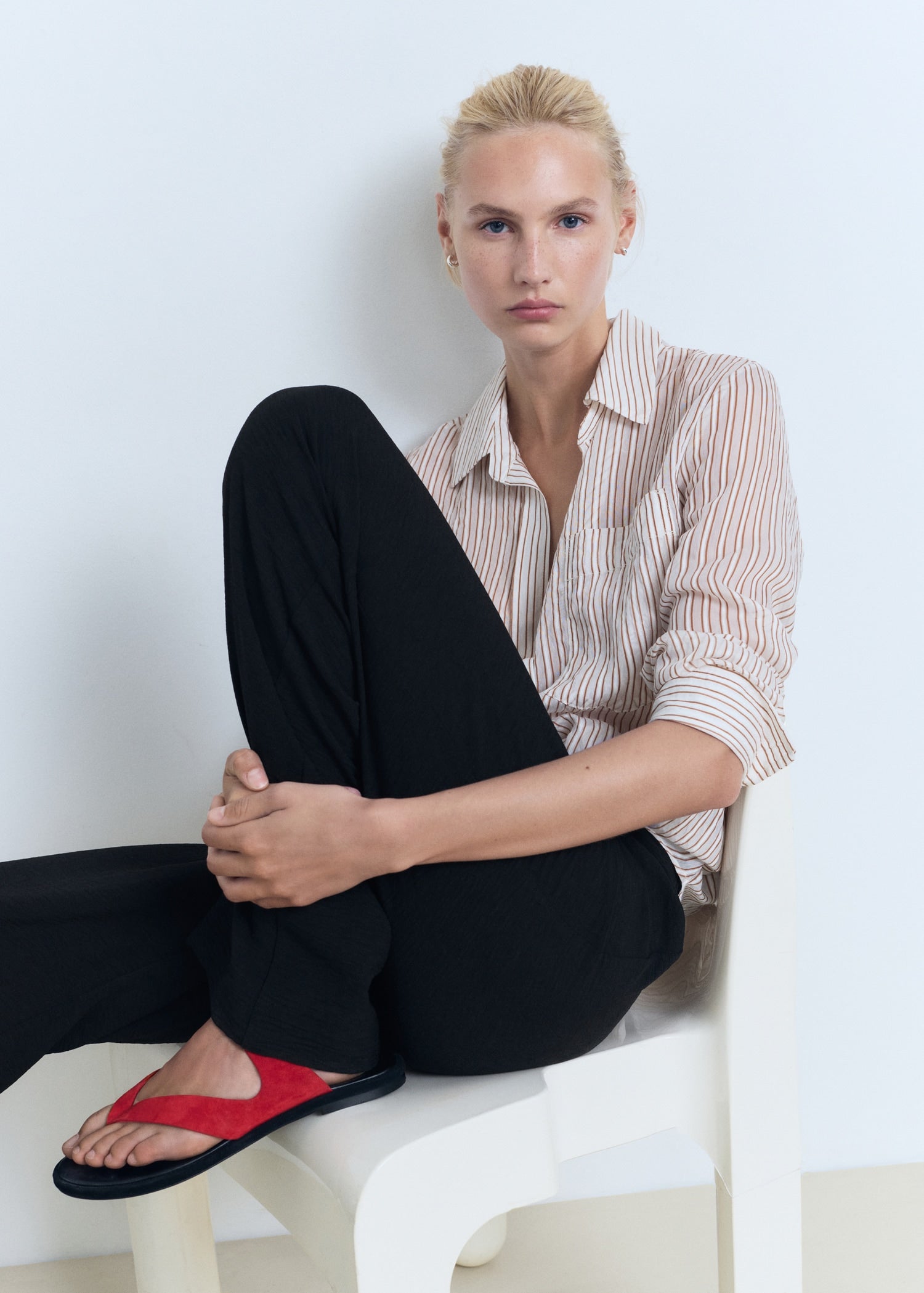 Mango trousers peplum in Black - D2