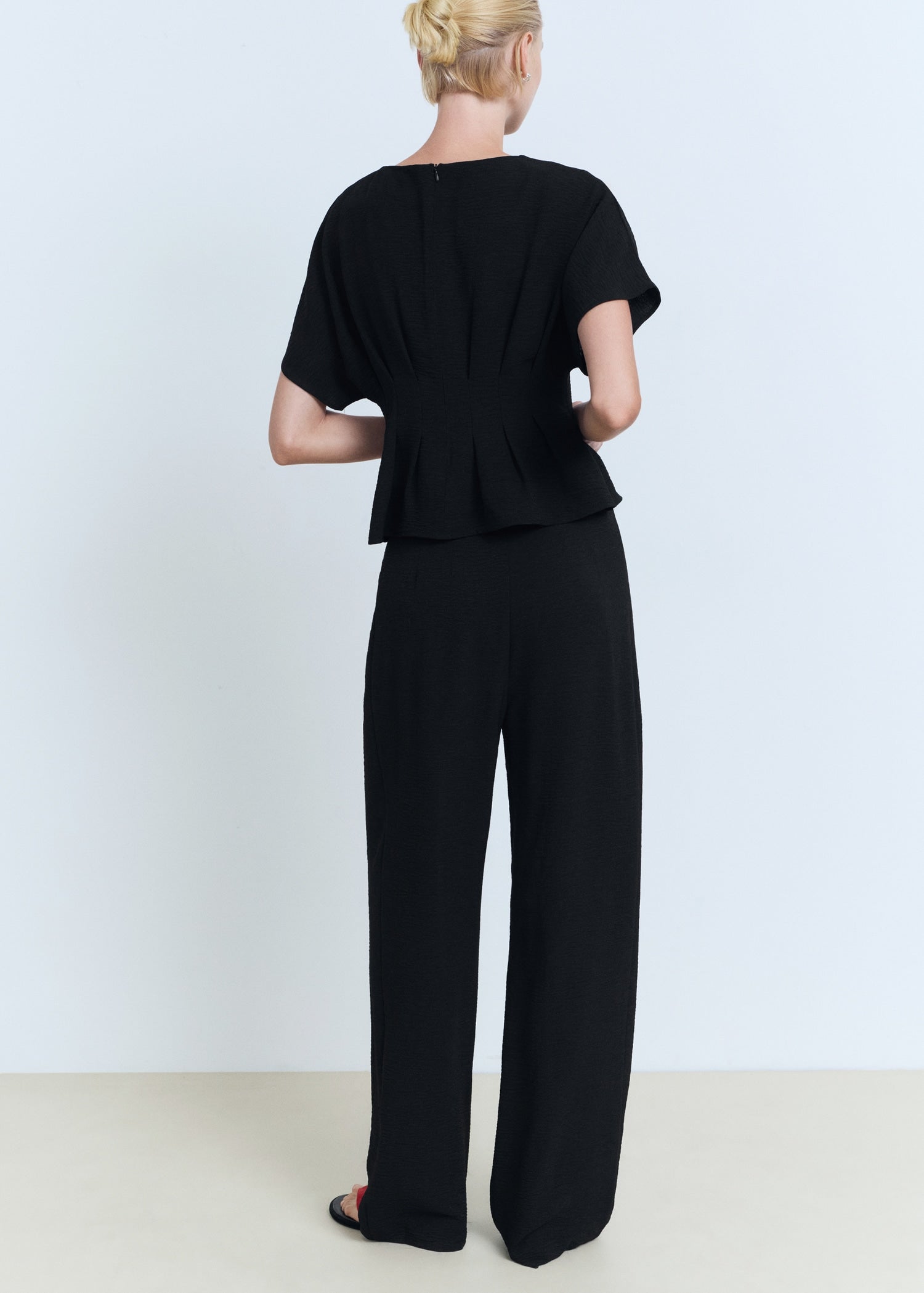 Mango trousers peplum in Black - R