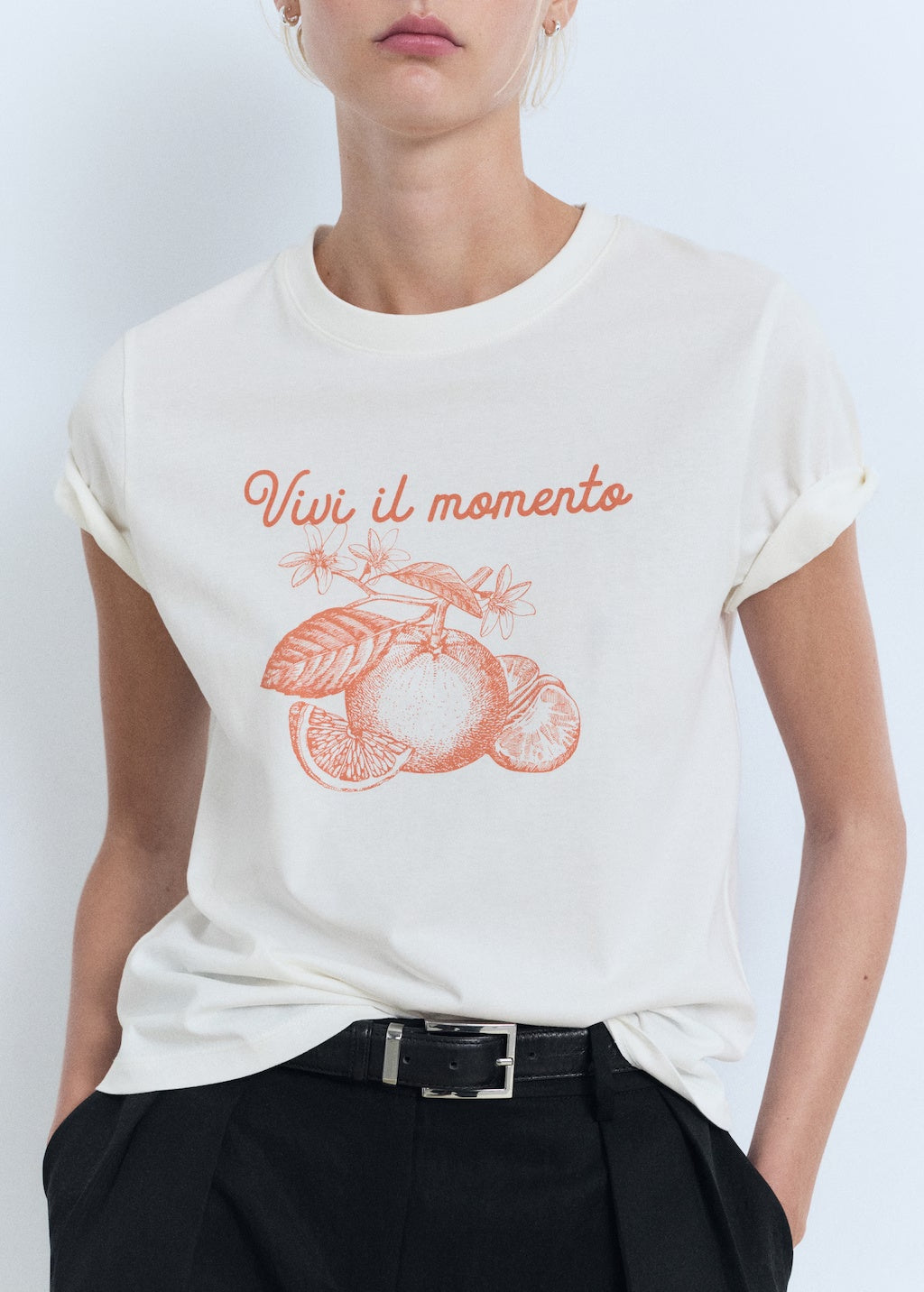 Mango t-shirt fruit in Orange - D6