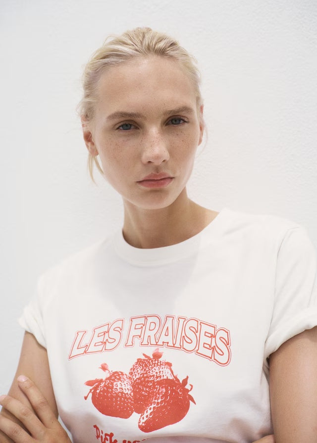 Mango t-shirt fruit in Strawberry - D1