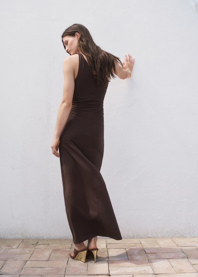 Mango dress cuba in Brown - R