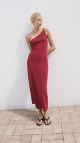 Mango dress cuba in Burgundy - 99999999_01