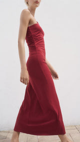 Mango dress cuba in Burgundy