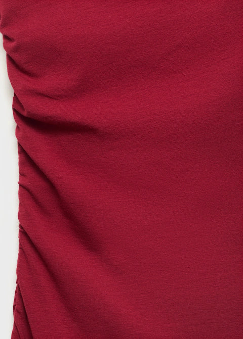 Mango dress cuba in Burgundy - D0