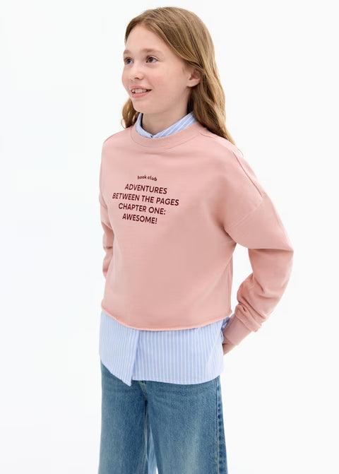 Mango sweatshirt chapter in pink