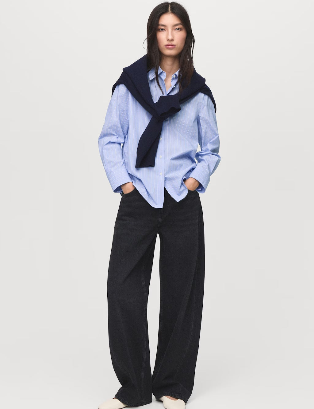 Mango shirt regu in Sky Blue - 99999999_01