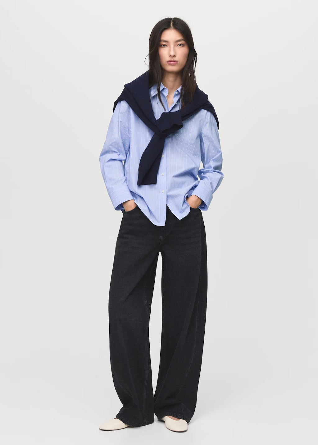 Mango shirt regu in Sky Blue - 99999999_01