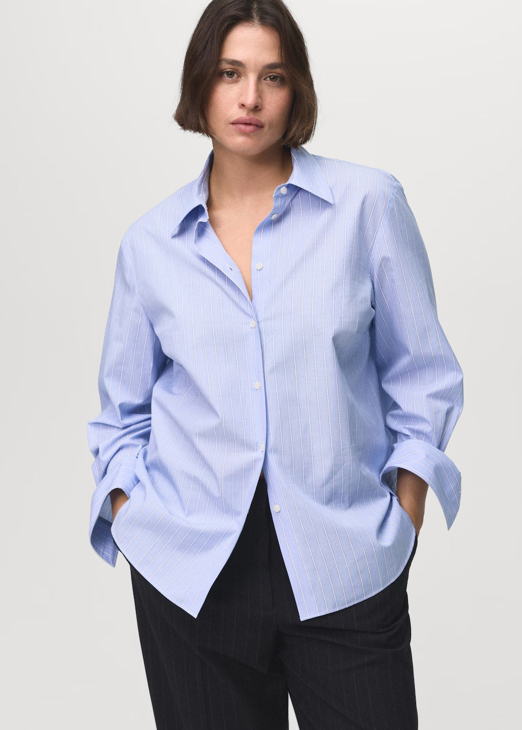 Mango shirt regu in Sky Blue - D5