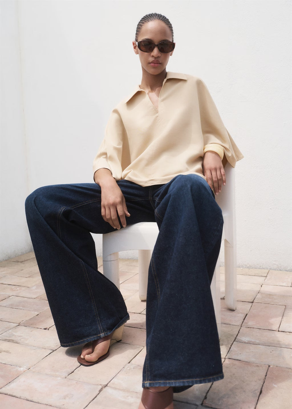 Mango shirt momo in Sand - D2