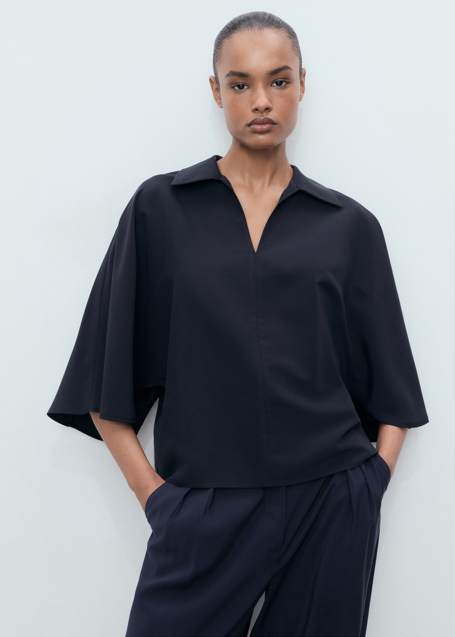 Mango shirt momo in Navy