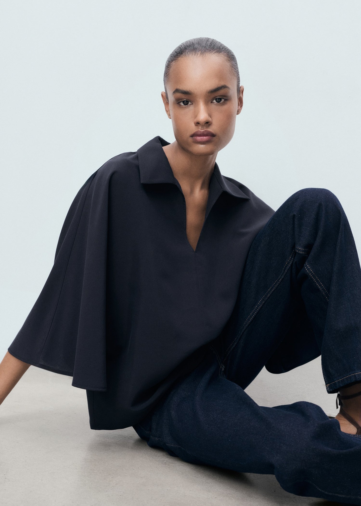 Mango shirt momo in Navy - D1