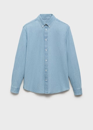 Mango shirt corinto in Light Denim - B