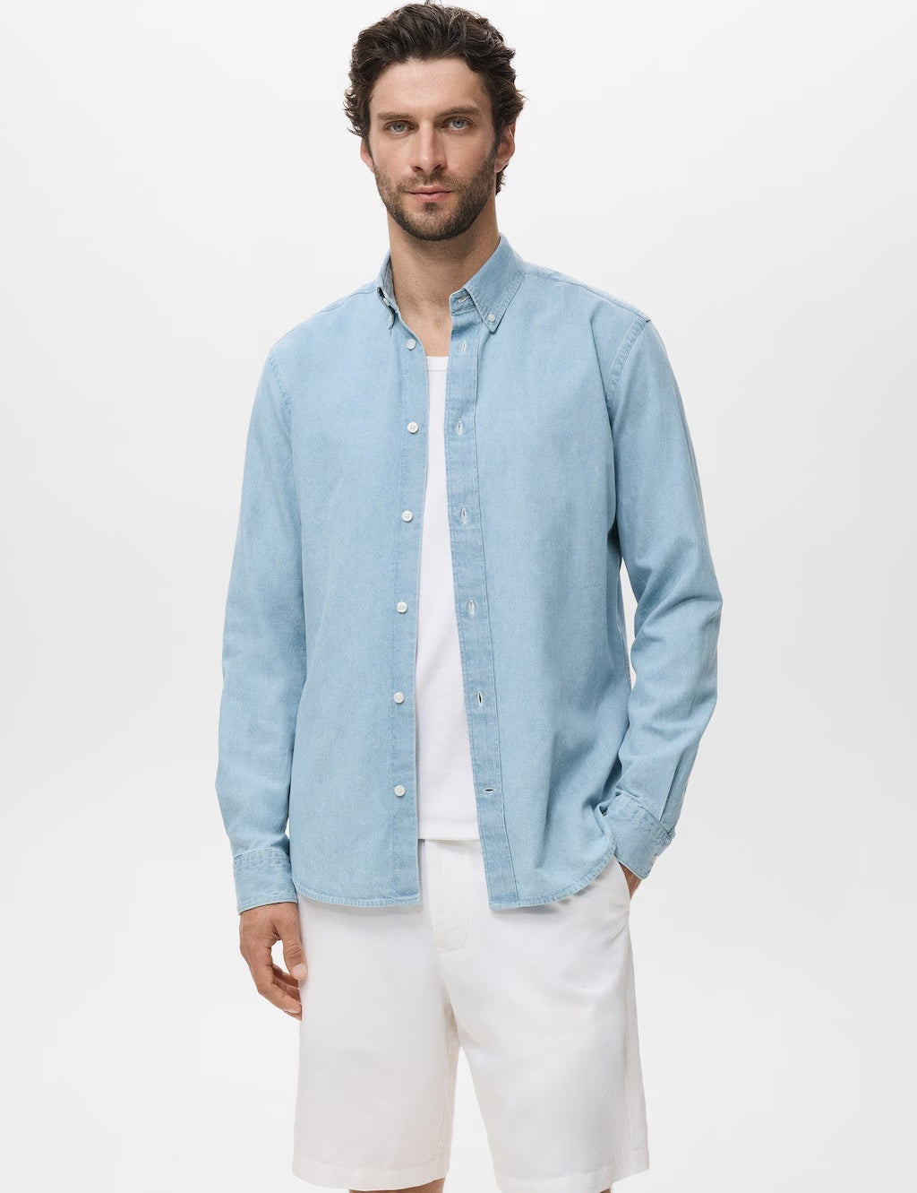 Mango shirt corinto in Light Denim