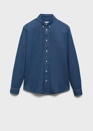 Mango shirt corinto in Medium Denim - B