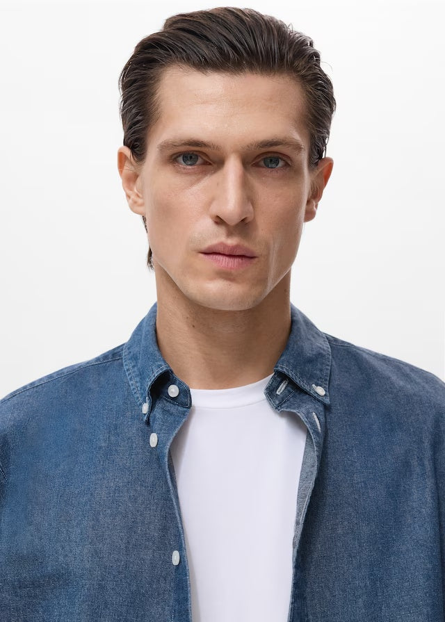 Mango shirt corinto in Medium Denim - D1