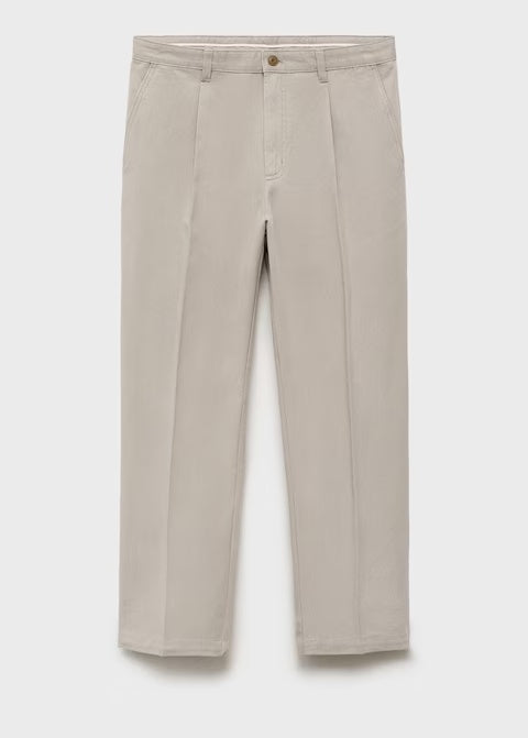 Mango trousers alicudi in Stone - B