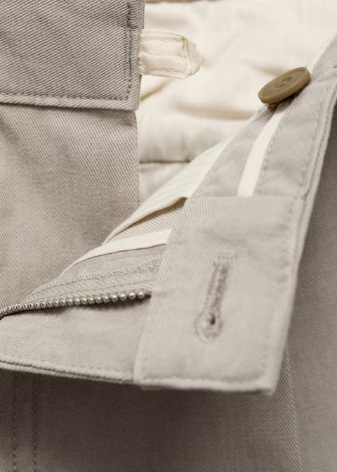Mango trousers alicudi in Stone - D0