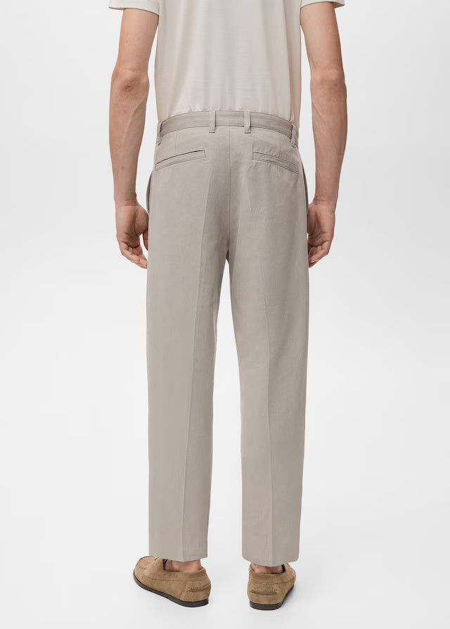 Mango trousers alicudi in Stone - D2