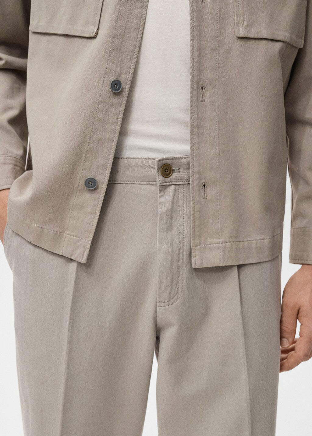 Mango trousers alicudi in Stone - D6