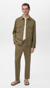Mango trousers alicudi in Olive - 99999999_01